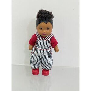 Happy Family Barbie Krissy Toddler Doll With Red Outfit & Striped Overalls